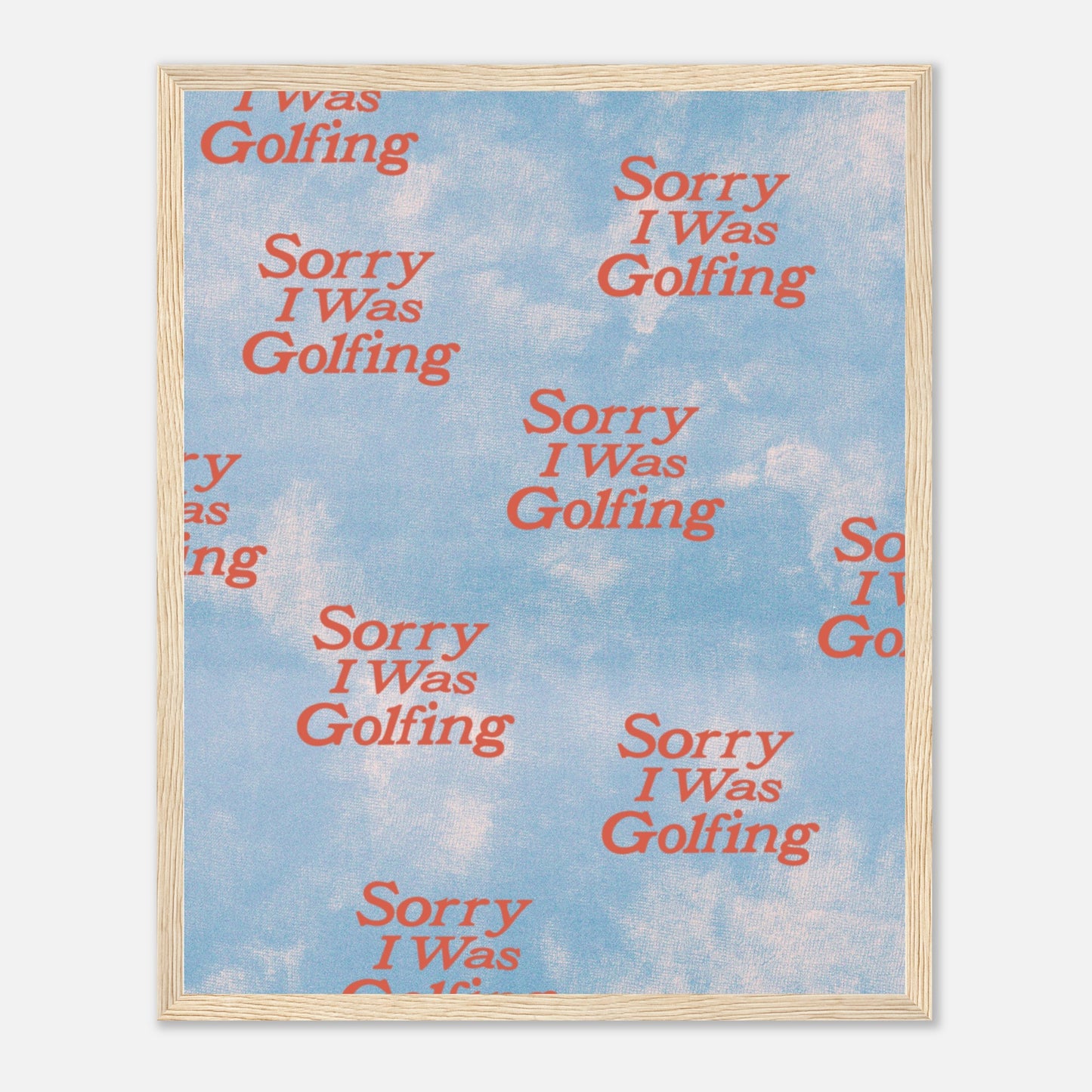 Sorry I Was Golfing Pattern Print