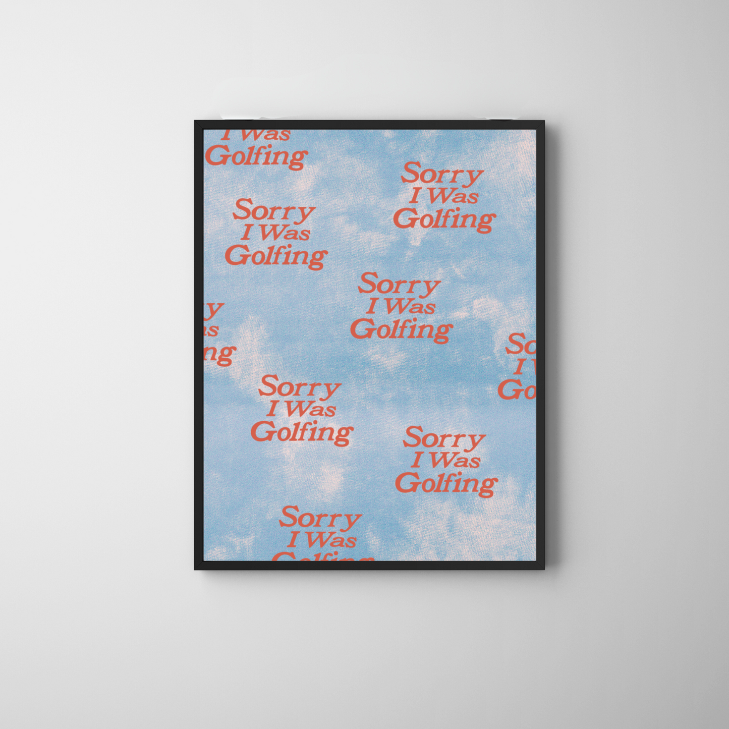 Sorry I Was Golfing Pattern Print