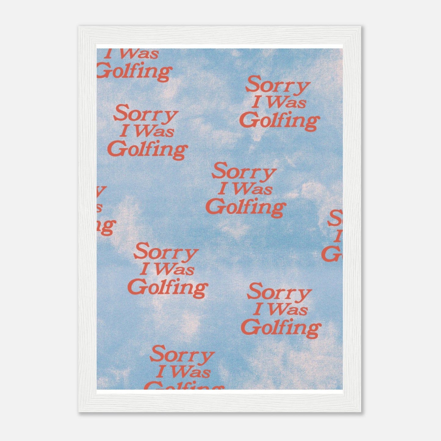 Sorry I Was Golfing Pattern Print