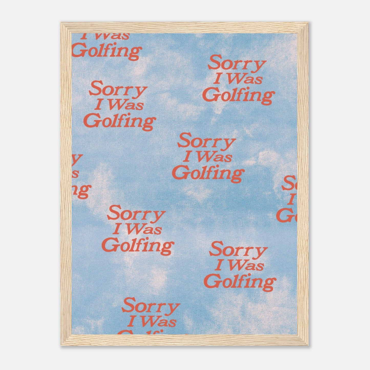 Sorry I Was Golfing Pattern Print