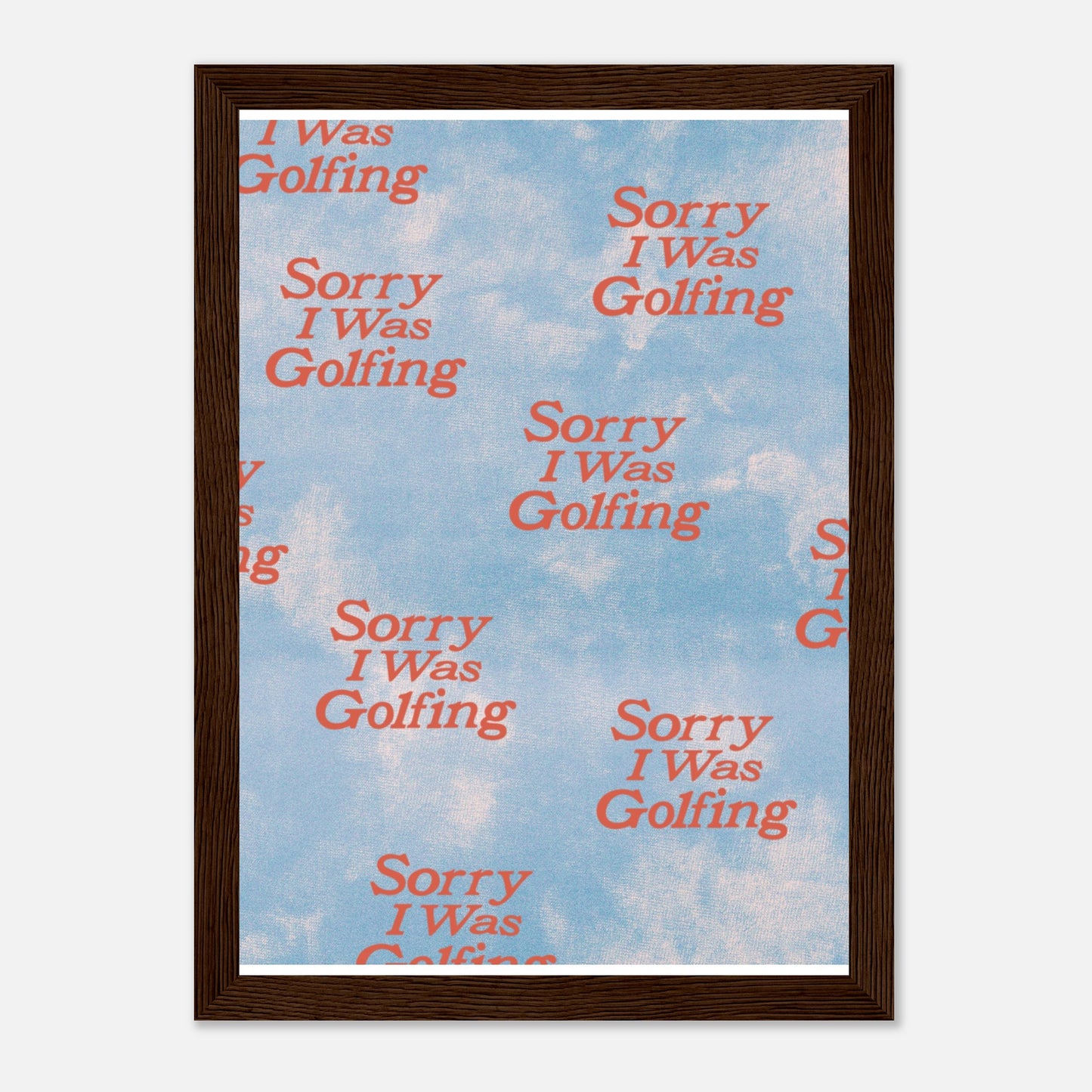 Sorry I Was Golfing Pattern Print