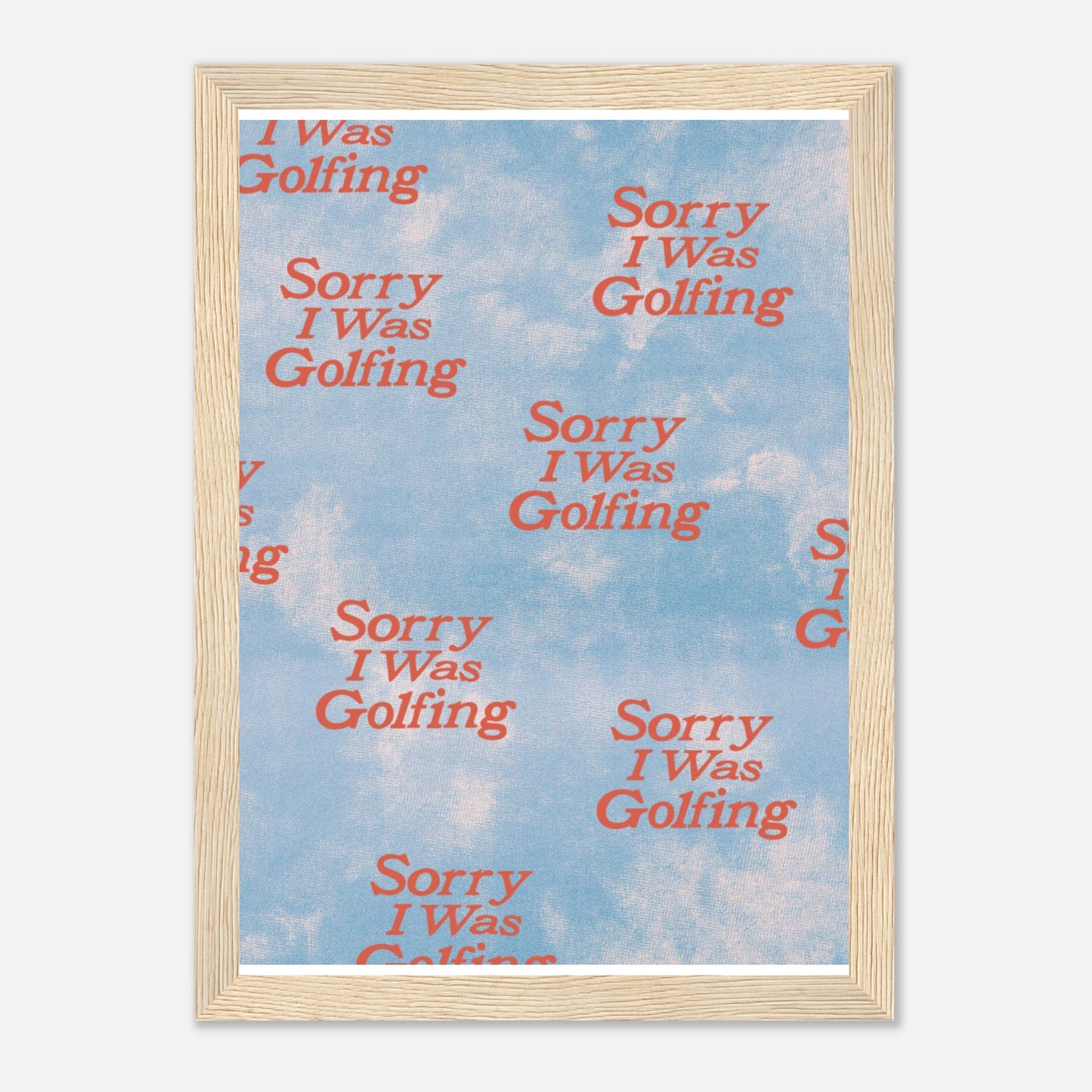 Sorry I Was Golfing Pattern Print